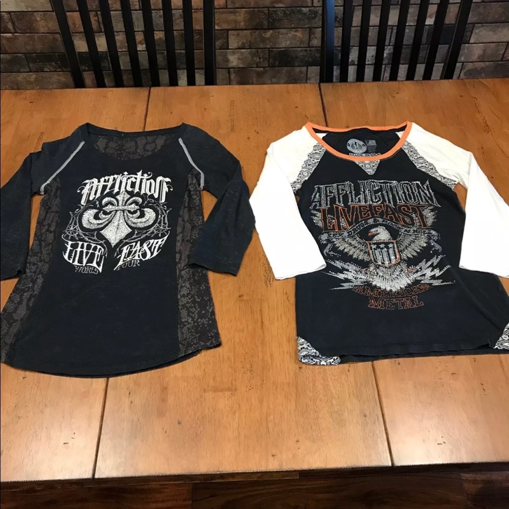 NWOT Affliction shirts - Size Small